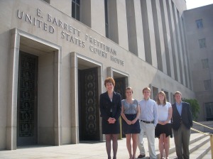 Class Photo in front of the U.S. District Court House